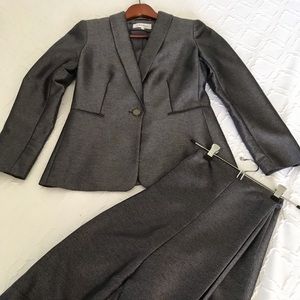 NWOT Calvin Klein Grey Lined Pant Suit